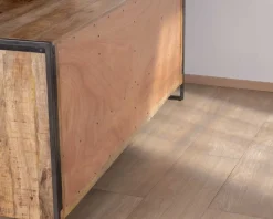 Enfilade industrielle 200 cm en manguier et métal "Shade"