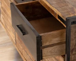 Enfilade industrielle 200 cm en manguier et métal 