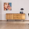 Enfilade rétro en teck naturel recyclé "Bahia"