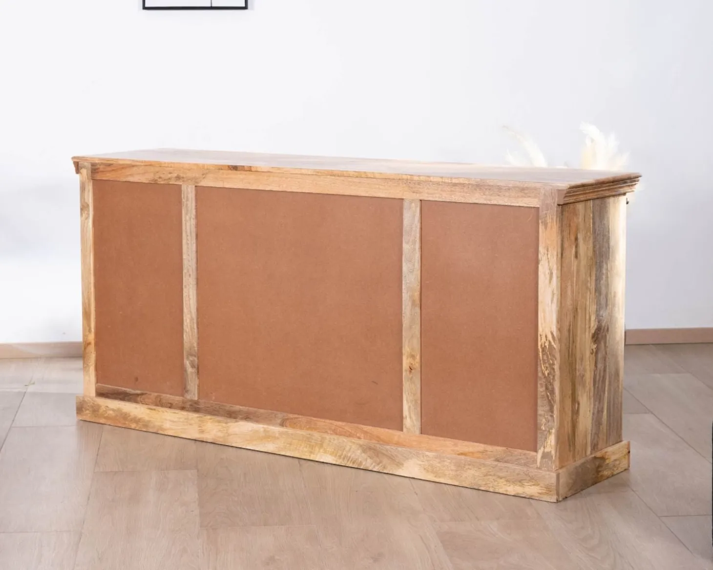 Enfilade style factory en bois massif et métal "Haden"
