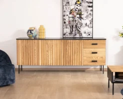 Enfilade style newtro en frêne massif 