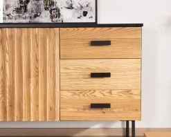Enfilade style newtro en frêne massif 