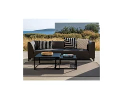 Ensemble de jardin gris foncé aluminium et tissu Sunbrella 