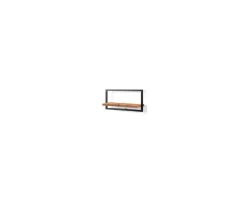 Etagère murale bois et métal longueur 65 cm stylé épuré "Minerva"
