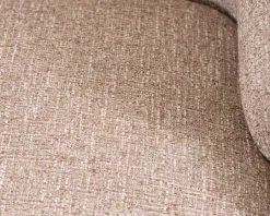 Fauteuil club revisité « Sweet Culture » en tissu marron chiné esprit vintage contemporain