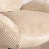 Fauteuil confort et pivotant en velours camel beige "Bissett"