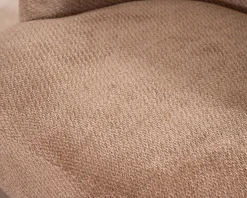 Fauteuil d'appoint tournant 360° en tissu chenillé camel "Ladoga"