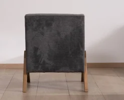 Fauteuil déco anthracite style rétro 
