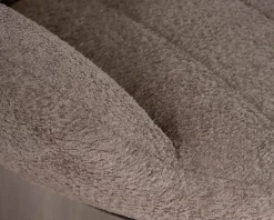 Fauteuil de détente à bascule contemporain en tissu bouclette taupe 