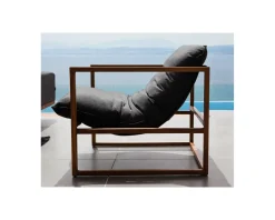 Fauteuil de jardin en teck et tissu Sunbrella "Maluku Island"