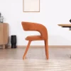 Fauteuil de repas design en tissu terracotta ultra confort " Amarello"