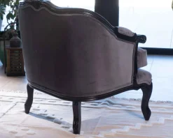 Fauteuil tissu ultra confort style classique chic 