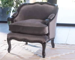 Fauteuil tissu ultra confort style classique chic 
