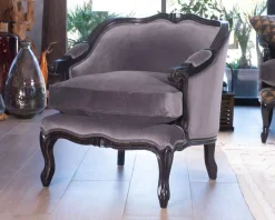 Fauteuil tissu ultra confort style classique chic 