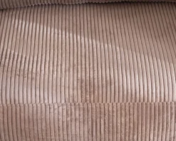 Fauteuil ultra confort esprit scandinave en velours côtelé camel 