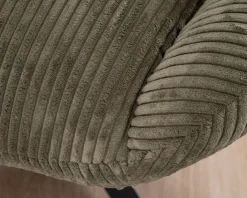 Fauteuil ultra confort tournant 360° en velours côtelé vert doux "Bissett"