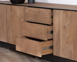 Grand banc TV 180 cm en manguier style épuré 