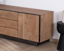 Grand banc TV 180 cm en manguier style épuré 