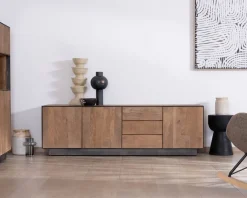 Grand banc TV 180 cm en manguier style épuré 