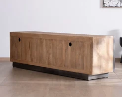 Grand banc TV 180 cm en manguier style épuré 