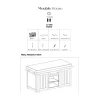 Grand billot de cuisine bois massif plateau pierre "Grand Chef" 165 cm
