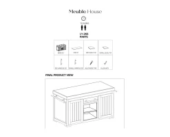 Grand billot de cuisine bois massif plateau pierre "Grand Chef" 165 cm