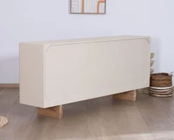 Grand buffet bas 4 portes style organique et contemporain 
