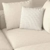 Grand canapé d'angle graphique et ultra cosy en tissu blanc "Sweet Culture"