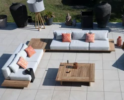 Grand canapé modulaire 5 places de jardin 