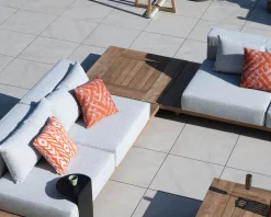 Grand canapé modulaire 5 places de jardin 