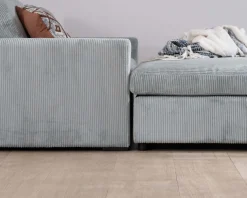 Grand canapé moelleux avec pouf modulaire 