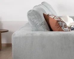 Grand canapé moelleux avec pouf modulaire 