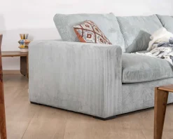 Grand canapé moelleux avec pouf modulaire 