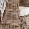 Grand fauteuil de jardin confort en kubu grisé et tissu "Balangan Beach"