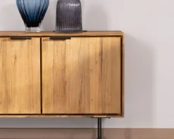Grand meuble TV 200 cm en teck recyclé "Bahia" style rétro