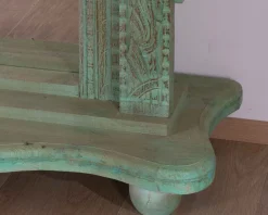 Grand miroir avec cadre indien en bois "Vieille Porte" pièce unique