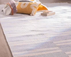 Grand tapis bicolore frangé 200 x 300 cm