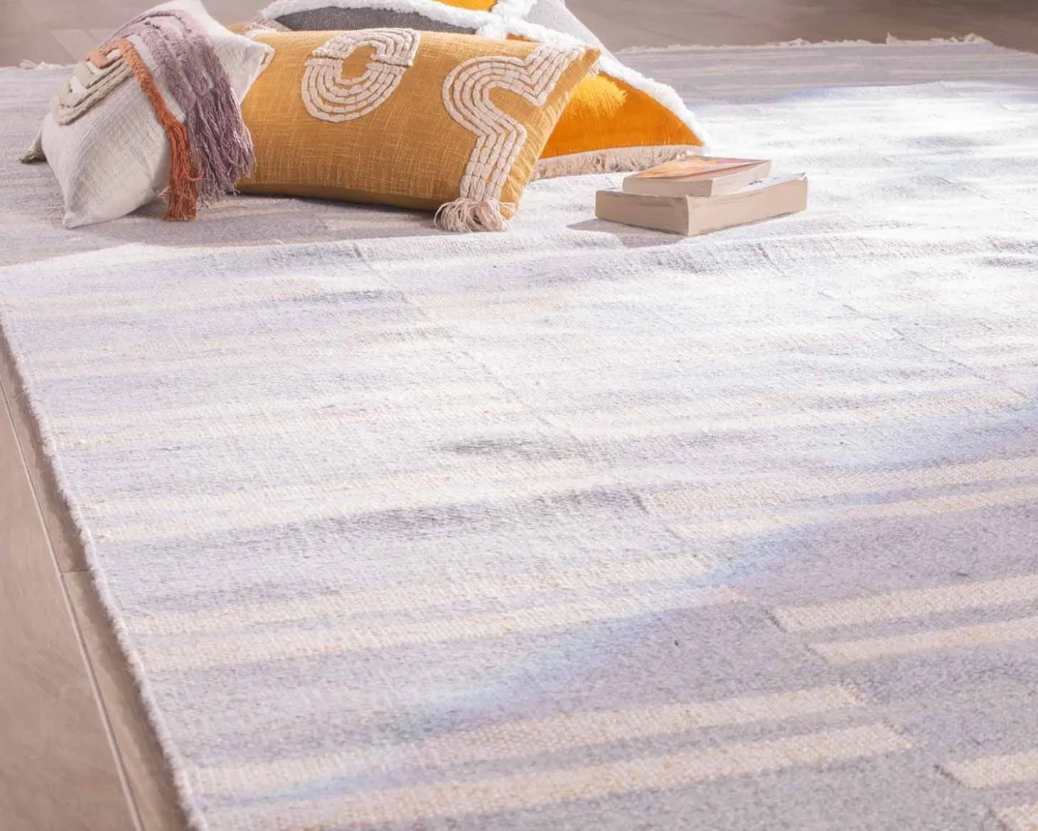Grand tapis bicolore frangé 200 x 300 cm "Ethnic"