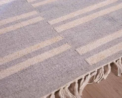 Grand tapis bicolore frangé 200 x 300 cm