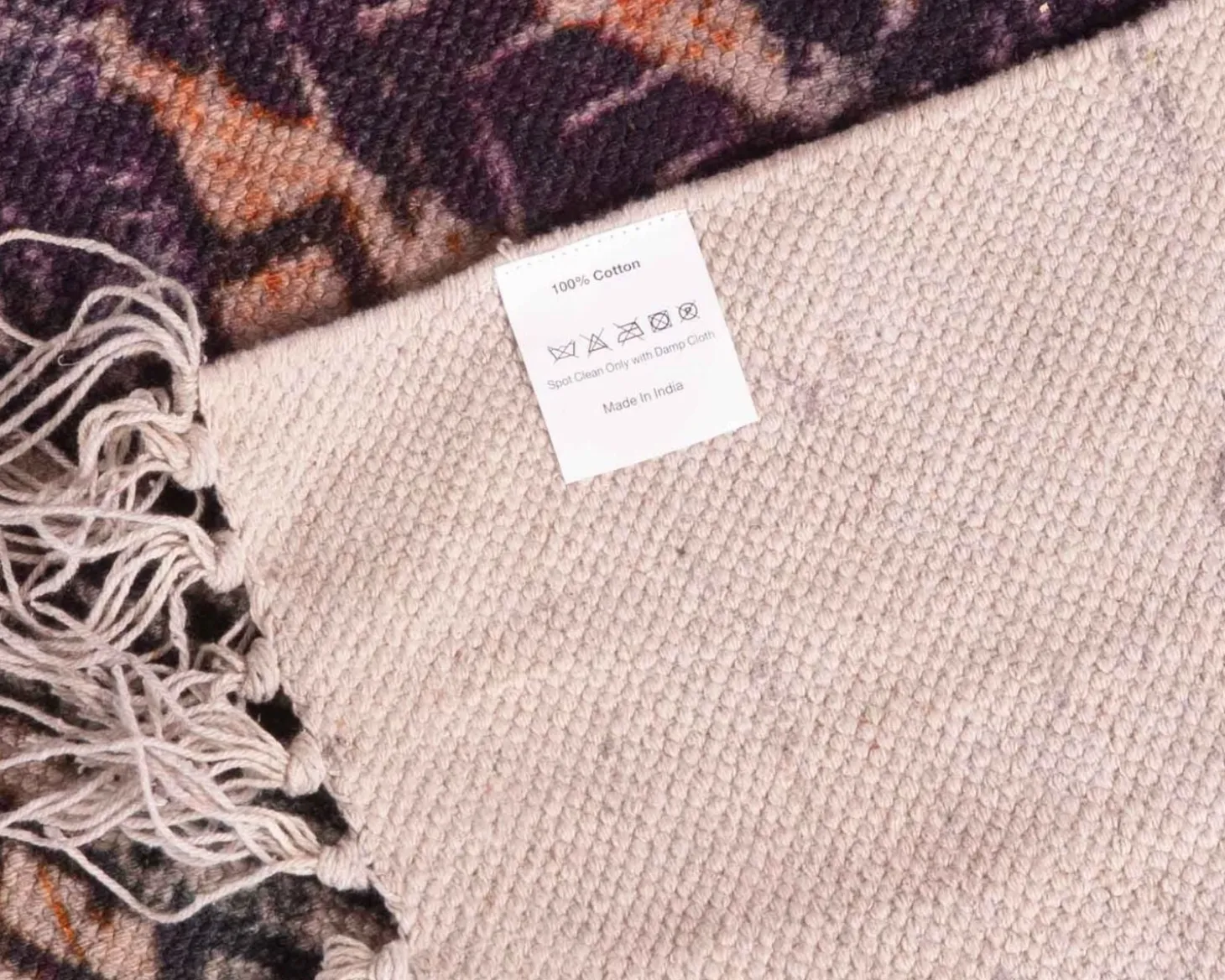 Grand tapis en coton imprimé esprit aztèque 180x270cm "Cocoon"