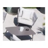 Grande table basse design rectangle en aluminium gris "Chinon"