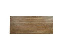 Grande table de repas 8/10 places style chic noire et bois 