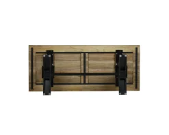 Grande table de repas 8/10 places style chic noire et bois 