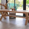 Grande table de repas en teck recyclé 8/10 personnes "Balangan Beach"