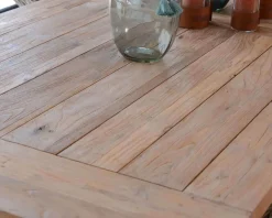 Grande table de repas en teck recyclé 8/10 personnes 
