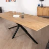 Grande table de repas en teck recyclé et pieds mikado "Bahia" 240 cm