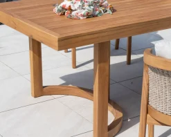 Grande table de repas extérieure 240 cm en teck 