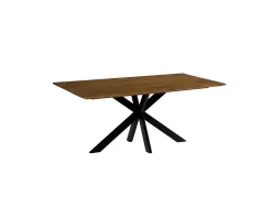 Grande table de salle à manger en bois recyclé et métal 220cm 