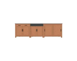 Lot de 2 baguettes pour meuble évier 79 cm 