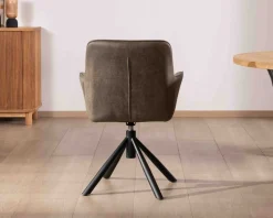 Lot de 2 chaises avec accoudoirs sur pied rotatif 